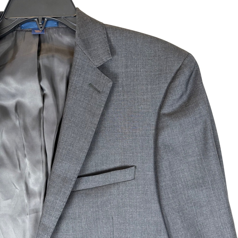 Paul Betenly Blazer 40R Ronaldo Wool Italian Fabric Charcoal Grey 8D0003